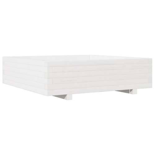 Vrtna sadilica bijela 90x90x26,5 cm od masivne borovine Cijena