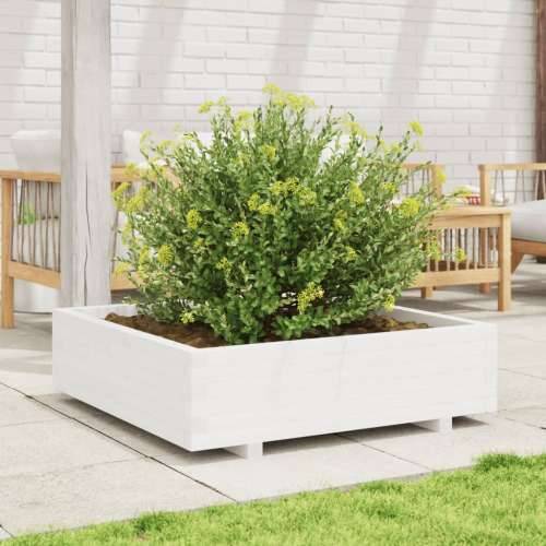 Vrtna sadilica bijela 90x90x26,5 cm od masivne borovine Cijena
