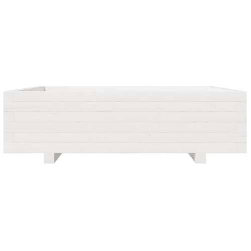 Vrtna sadilica bijela 90x90x26,5 cm od masivne borovine Cijena