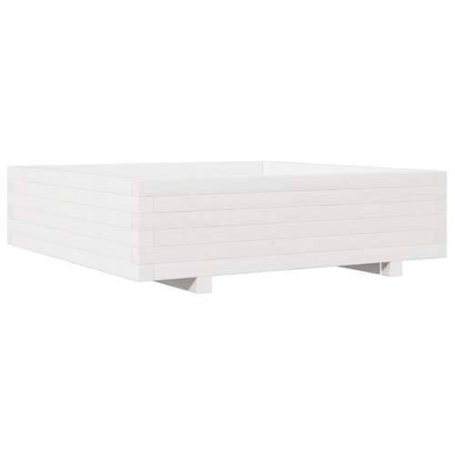 Vrtna sadilica bijela 90x90x26,5 cm od masivne borovine Cijena