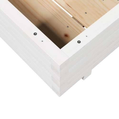 Vrtna sadilica bijela 90x90x26,5 cm od masivne borovine Cijena