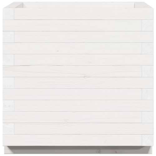 Vrtna sadilica bijela 50 x 50 x 49,5 cm od masivne borovine Cijena