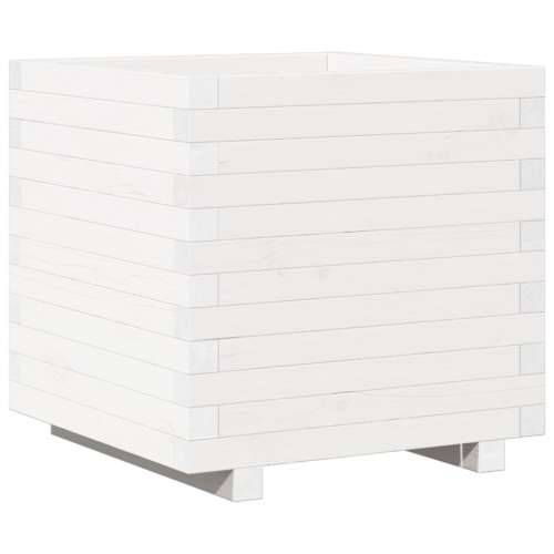 Vrtna sadilica bijela 50 x 50 x 49,5 cm od masivne borovine Cijena