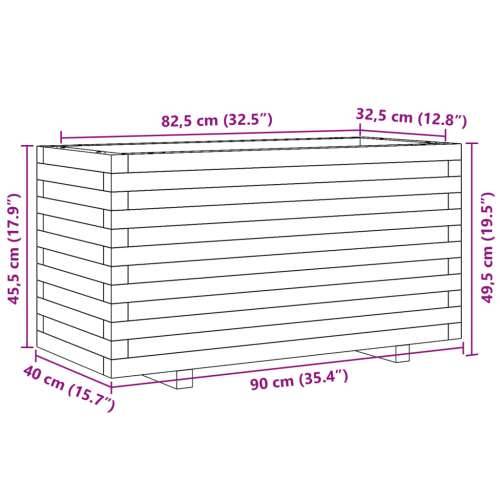 Vrtna sadilica 90x40x49,5 cm od impregnirane borovine Cijena