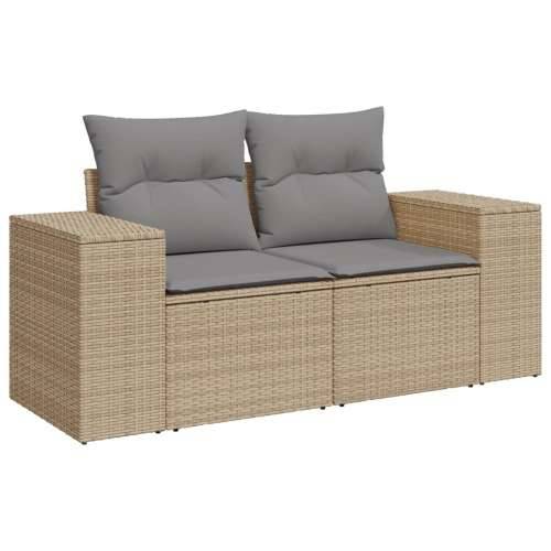 Vrtna garnitura - 9-dijelni set vrtnih sofa s jastucima bež od poliratana - bež i siva bez spremišta 1 Cijena
