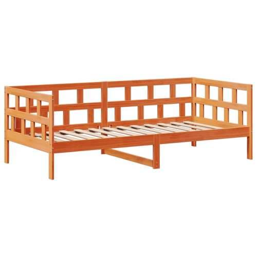 Set dnevnog kreveta s krovom voštano smeđi 90x190 cm borovina - Voštano smeđa 90 x 190 cm Cijena