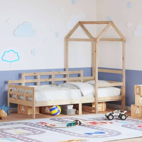 Dnevni krevet s krovom 90x200 cm od masivne borovine - Prirodna 90 x 200 cm Cijena