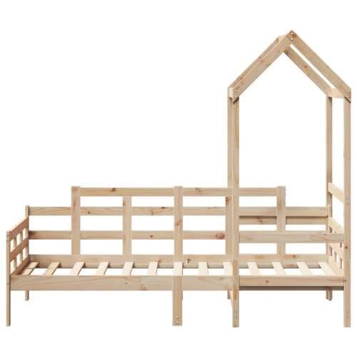 Dnevni krevet s krovom 90x200 cm od masivne borovine - Prirodna 90 x 200 cm Cijena
