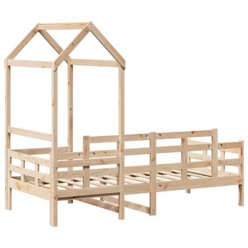 Dnevni krevet s krovom 90x200 cm od masivne borovine - Prirodna 90 x 200 cm Cijena