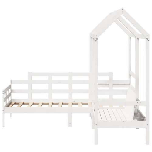 Dnevni krevet i klupa s krovom bez madraca bijeli 80x200 cm - Bijela 80 x 200 cm Cijena