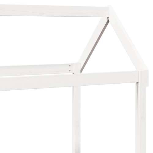 Set dnevnog kreveta i klupe s krovom bijeli 90x190 cm borovina - Bijela 90 x 190 cm Cijena