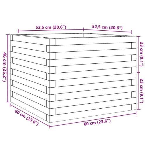 Vrtna sadilica 60x60x46 cm od masivnog drva duglazije - Prirodni douglas 60 x 60 x 46 cm 1 Cijena
