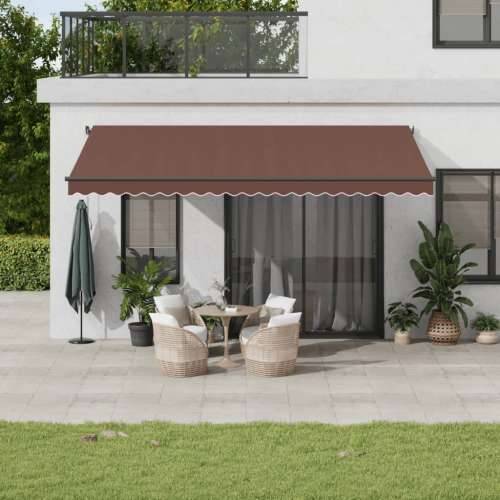 Tenda na ručno uvlačenje smeđa 500 x 300 cm - Smeđa 500 x 300 cm 1 Cijena