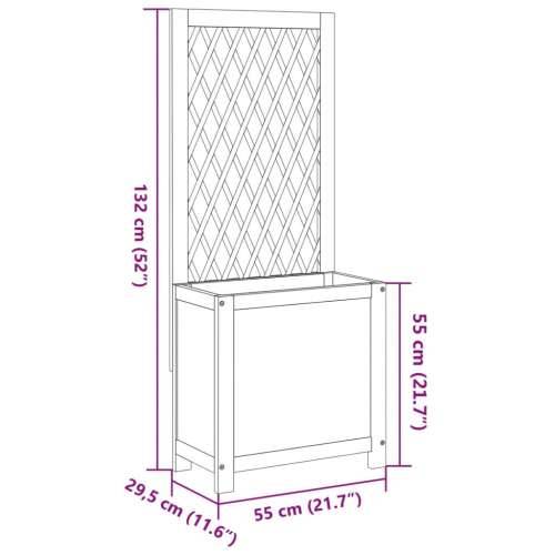 Sadilica s rešetkom 55x29,5x132 cm od drva bagrema - 55 x 29.5 x 132 cm 1 Cijena