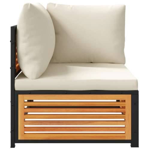 Kutna vrtna sofa s jastucima od masivnog drva bagrema - Krema 1 kutna sofa Cijena