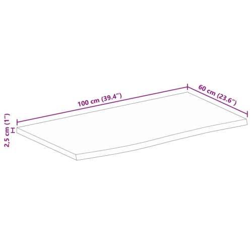 Stolna ploča sa živim rubom 100x60x2,5cm od masivnog drva manga Prirodna 100 x 60 x 2.5 cm 1 masivno drvo manga Cijena