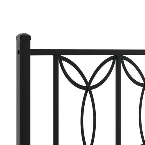 Metalni okvir za krevet s uzglavljem crni 75x190 cm - Crna 75 x 190 cm s uzglavljem Cijena