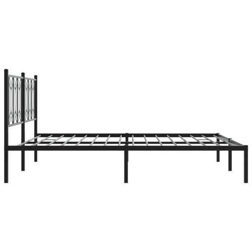 Metalni okvir za krevet s uzglavljem crni 180x200 cm - Crna 180 x 200 cm s uzglavljem Cijena