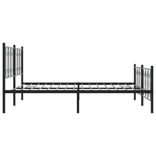 Metalni okvir kreveta uzglavlje i podnožje crni 183x213 cm - Crna 183 x 213 cm s uzglavljem i podnožjem Cijena