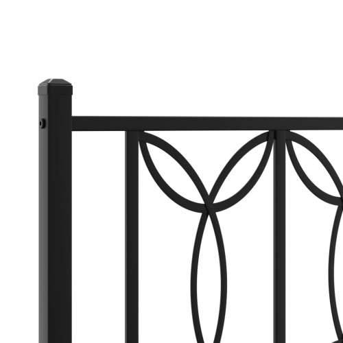 Metalni okvir kreveta uzglavlje i podnožje crni 183x213 cm - Crna 183 x 213 cm s uzglavljem i podnožjem Cijena