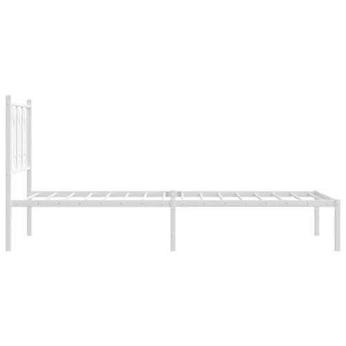 Metalni okvir za krevet s uzglavljem bijeli 90x200 cm Bijela 90 x 200 cm s uzglavljem Cijena