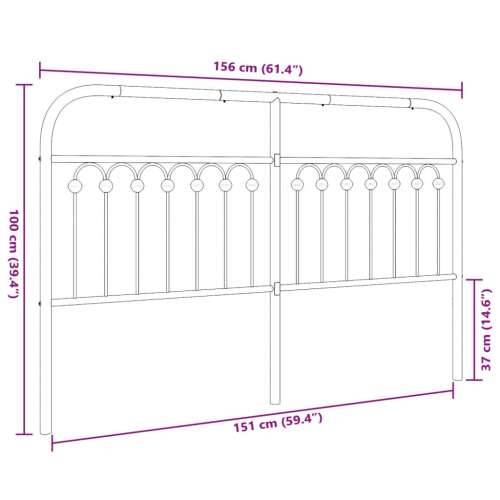 Metalno uzglavlje crno 150 cm - Crna 150 cm 1 Cijena