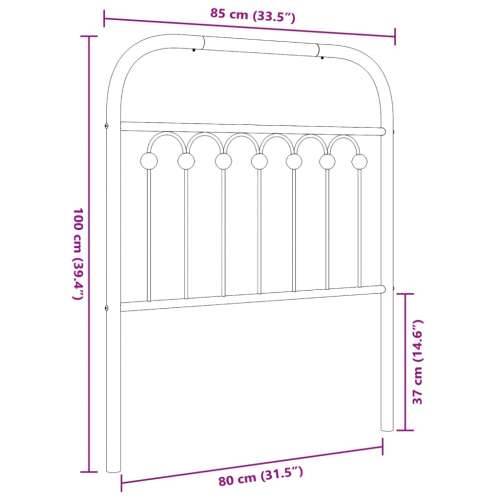 Metalno uzglavlje bijelo 80 cm - Bijela 80 cm 1 Cijena