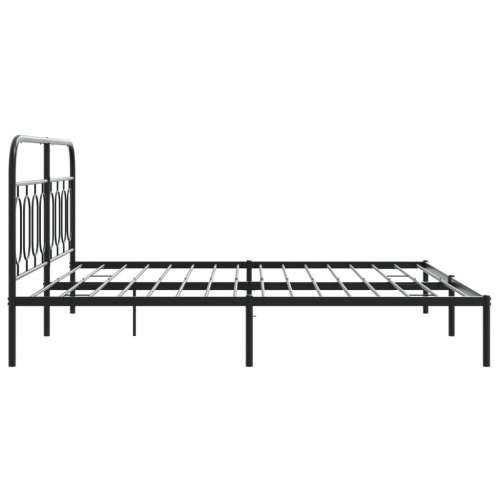 Metalni okvir za krevet s uzglavljem crni 160x200 cm - Crna 160 x 200 cm s uzglavljem Cijena