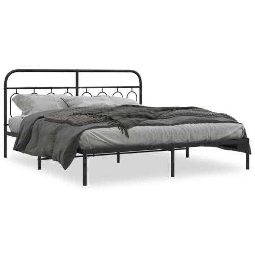 Metalni okvir za krevet s uzglavljem crni 183x213 cm - Crna 183 x 213 cm s uzglavljem Cijena