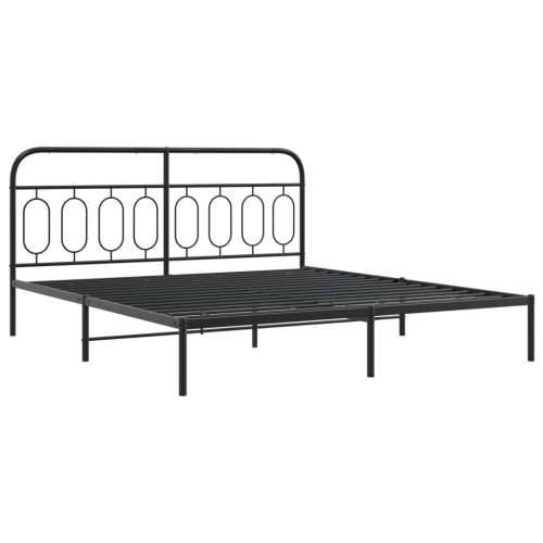 Metalni okvir za krevet s uzglavljem crni 183x213 cm - Crna 183 x 213 cm s uzglavljem Cijena