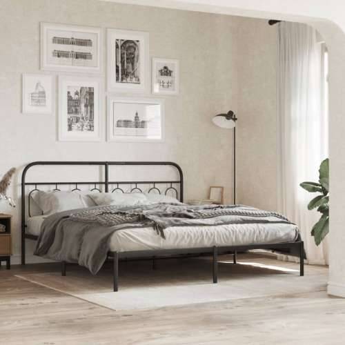 Metalni okvir za krevet s uzglavljem crni 183x213 cm - Crna 183 x 213 cm s uzglavljem Cijena