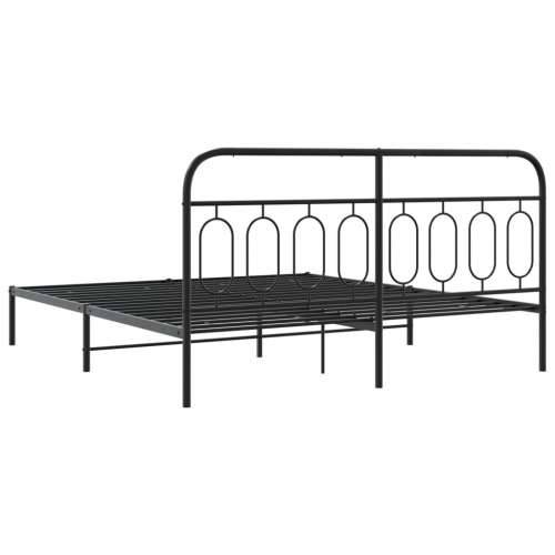 Metalni okvir za krevet s uzglavljem crni 183x213 cm - Crna 183 x 213 cm s uzglavljem Cijena