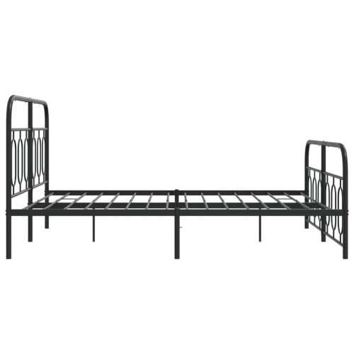 Metalni okvir kreveta uzglavlje i podnožje crni 135x190 cm - Crna 135 x 190 cm s uzglavljem i podnožjem Cijena