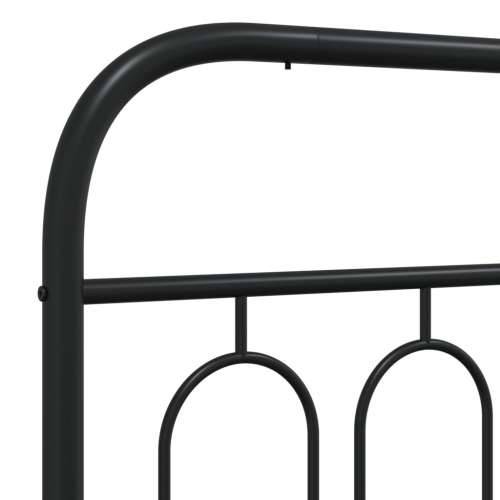 Metalni okvir kreveta uzglavlje i podnožje crni 135x190 cm - Crna 135 x 190 cm s uzglavljem i podnožjem Cijena