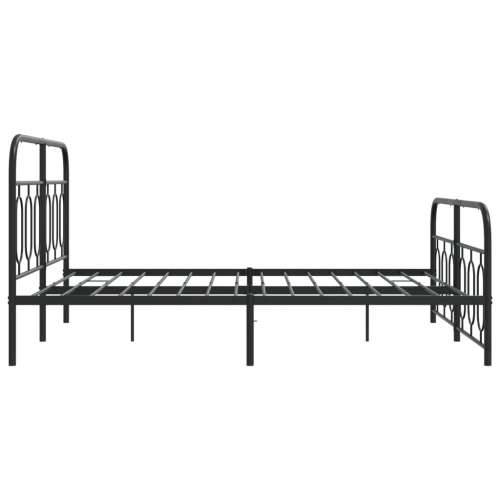 Metalni okvir kreveta uzglavlje i podnožje crni 140x200 cm - Crna 140 x 200 cm s uzglavljem i podnožjem Cijena