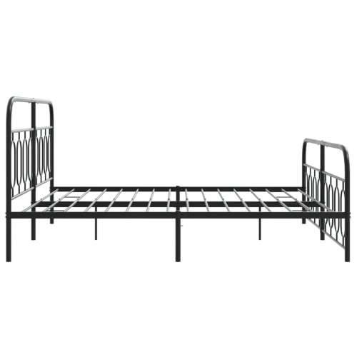 Metalni okvir kreveta uzglavlje i podnožje crni 193x203 cm Crna 193 x 203 cm s uzglavljem i podnožjem Cijena