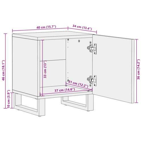 Noćni ormarići 2 kom 40x34x46 cm od masivnog obnovljenog drva - 2 masivno obnovljeno drvo Cijena