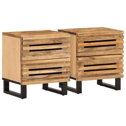 Noćni ormarići 2 kom 40x34x46 cm od masivnog grubog drva manga - 2 grubo drvo manga Cijena