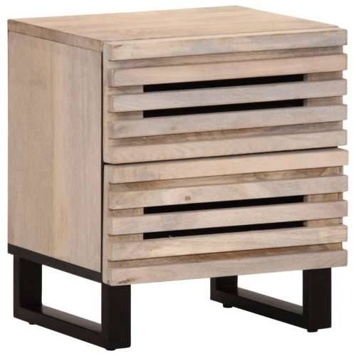 Noćni ormarići 2 kom 40x34x46 cm masivno izbijeljeno drvo manga - 2 Masivno izbijeljeno drvo Cijena