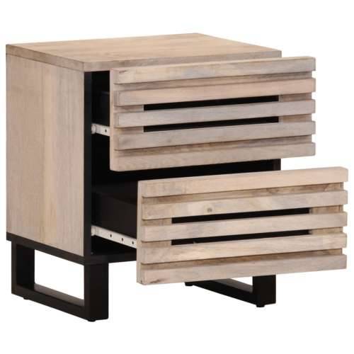 Noćni ormarići 2 kom 40x34x46 cm masivno izbijeljeno drvo manga - 2 Masivno izbijeljeno drvo Cijena