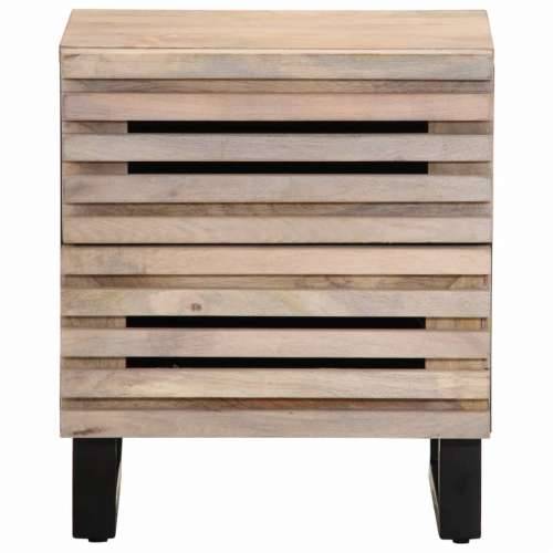 Noćni ormarići 2 kom 40x34x46 cm masivno izbijeljeno drvo manga - 2 Masivno izbijeljeno drvo Cijena