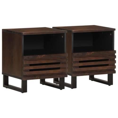 Noćni ormarići 2 kom 40 x 34 x 46 cm od masivnog drva manga - 2 masivno drvo manga Cijena