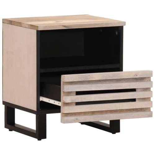 Noćni ormarići 2 kom 40x34x46 cm masivno izbijeljeno drvo manga - 2 Masivno izbijeljeno drvo Cijena
