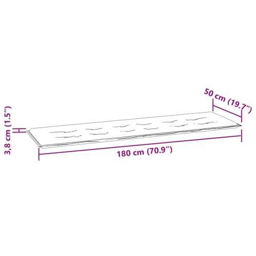 Jastuk za vrtnu klupu modri 180x50x4 cm od tkanine Oxford - Modra 180 x 50 x 3 cm 1 Cijena