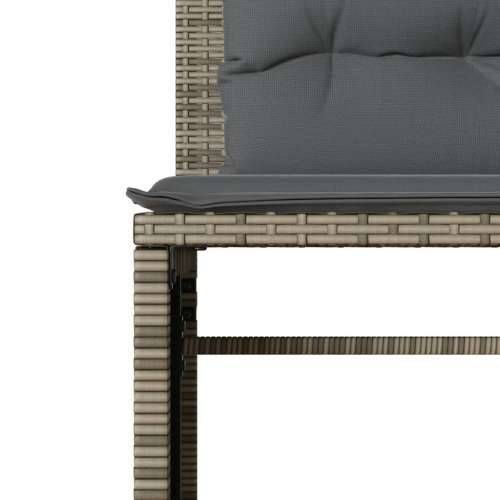 Vrtna garnitura - 4-dijelni set vrtnih sofa od poliratana s jastucima sivi - Siva 1 Cijena