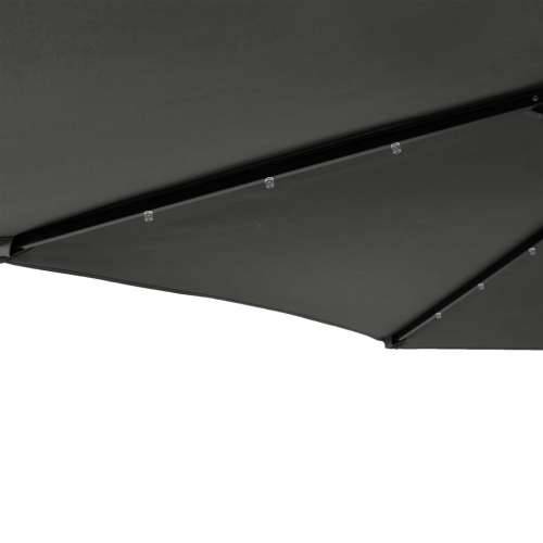 Vrtni suncobran s čeličnom šipkom LED antracit 225x225x212 cm - Antracit 1 Cijena