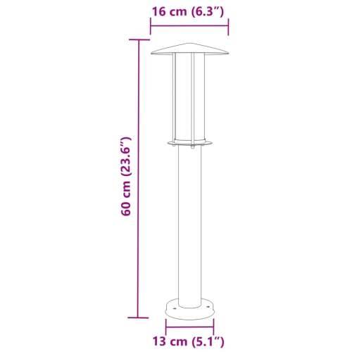Vanjska podna svjetiljka crna 60 cm od nehrđajućeg čelika - Crna 60 cm 1 Cijena
