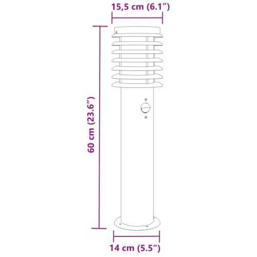 Vanjske podne svjetiljke sa senzorima 3 kom crne 60 cm čelik - Crna 3 1 Sa senzorom Cijena