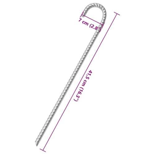 Klinovi za šator 12 kom 41,5 cm Ø12 mm od pocinčanog čelika - 41.5 cm 12 Cijena