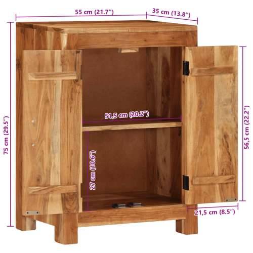 Komoda 55 x 33 x 75 cm od masivnog bagremovog drva - 1 55 cm Cijena
